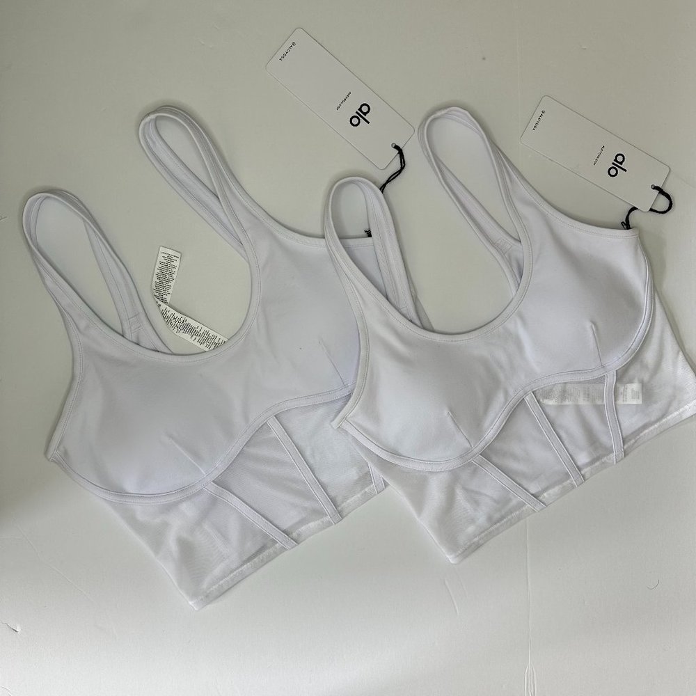 COPY - ALO | AIRBRUSH MESH CORSET TANK - Picture 2 of 5